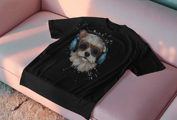 Cool Dog Headphone Tee - Customized Shirt