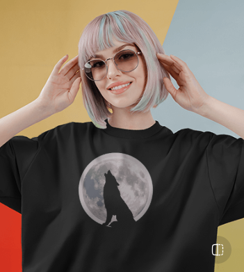 Moonlit Wolf: Night Howler Graphic T-Shirt